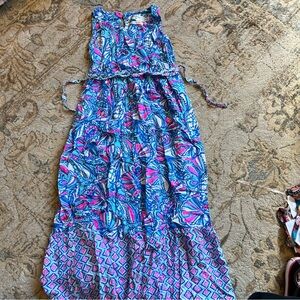 Lilly Pulitzer for Target Vibrant Blue and Pink Maxi Dress